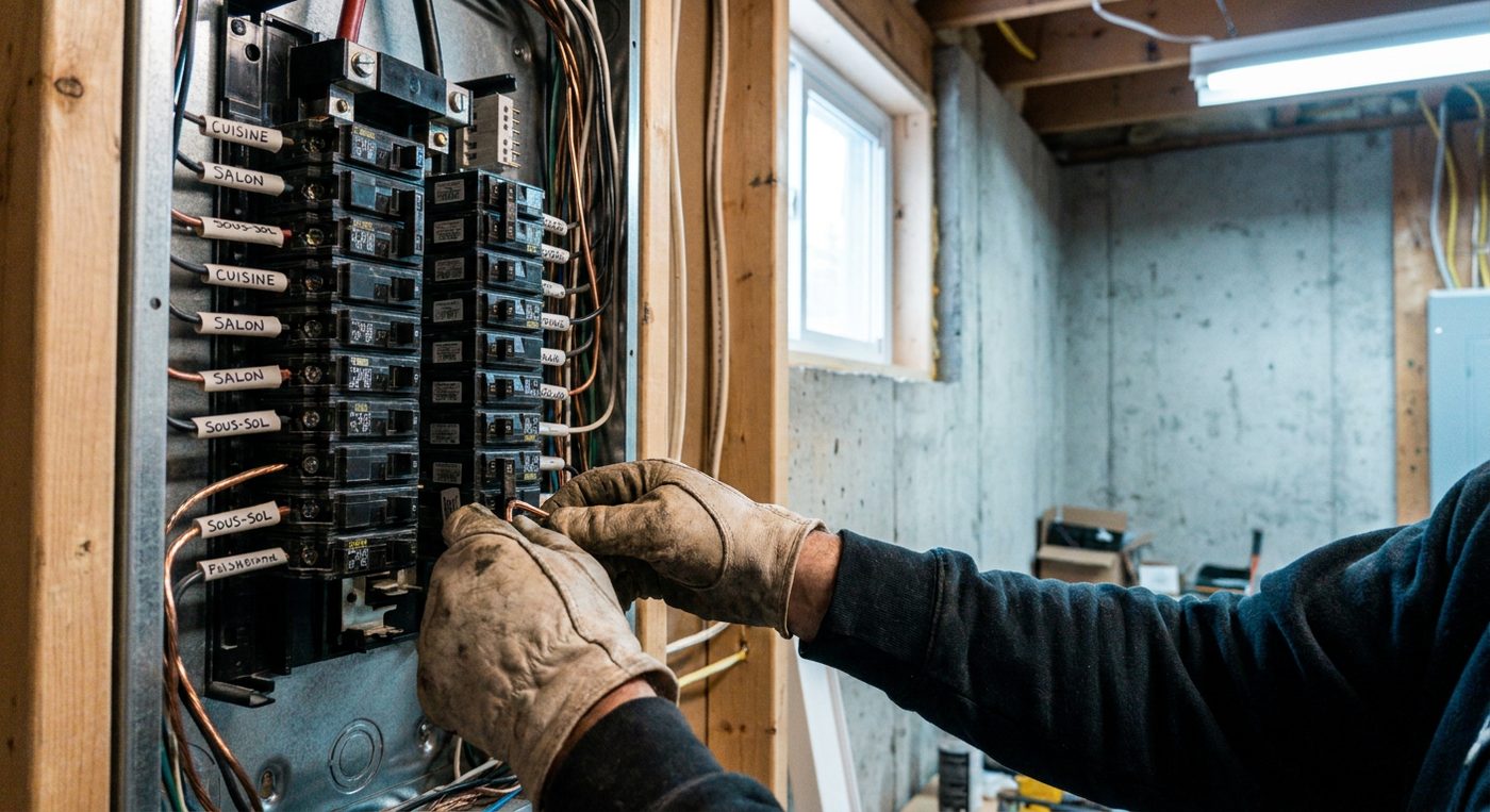 Mise aux normes d'un panneau électrique résidentiel à Montréal