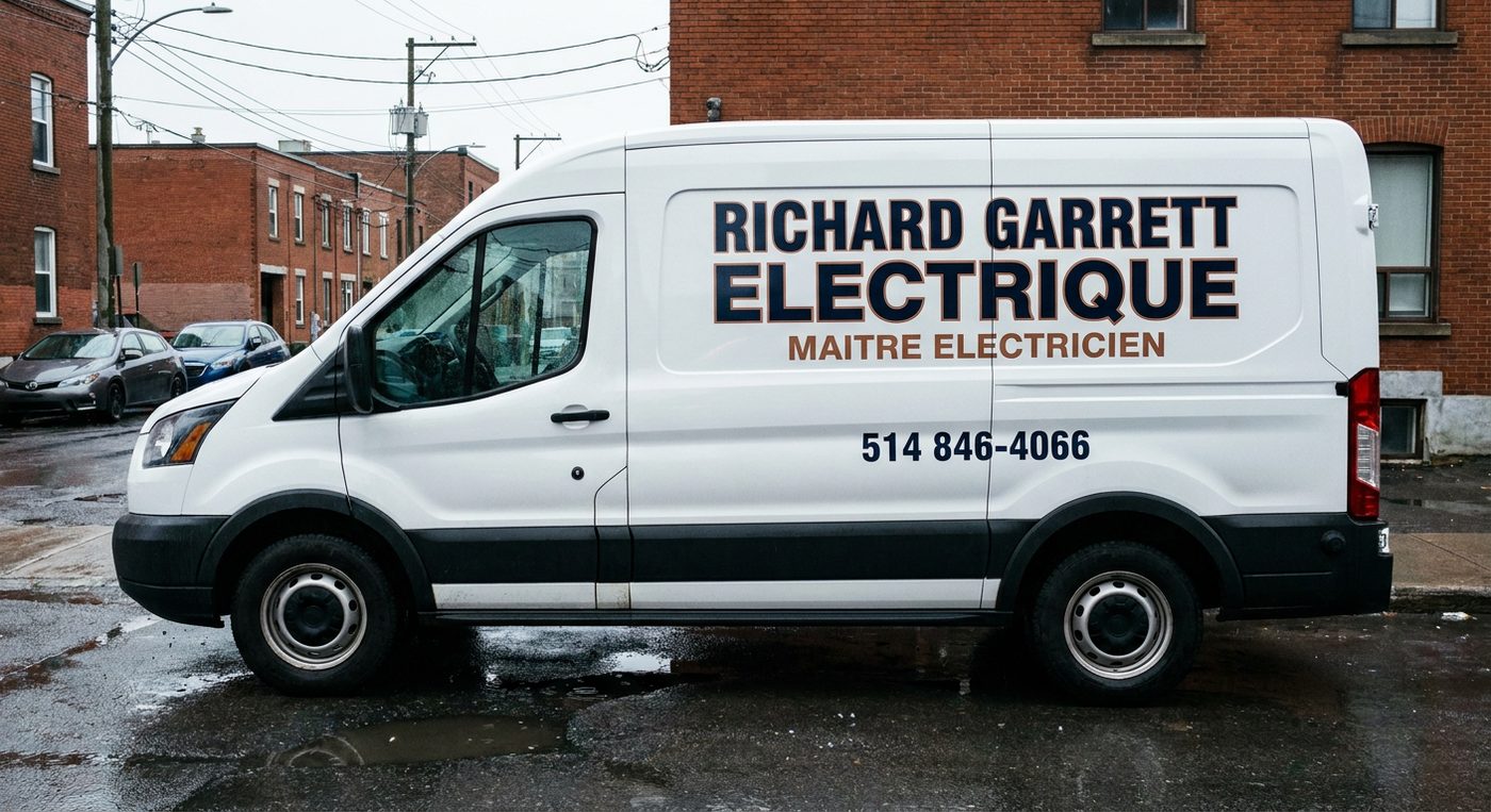 Camion de service Richard Garrett Électrique — maître électricien à Montréal